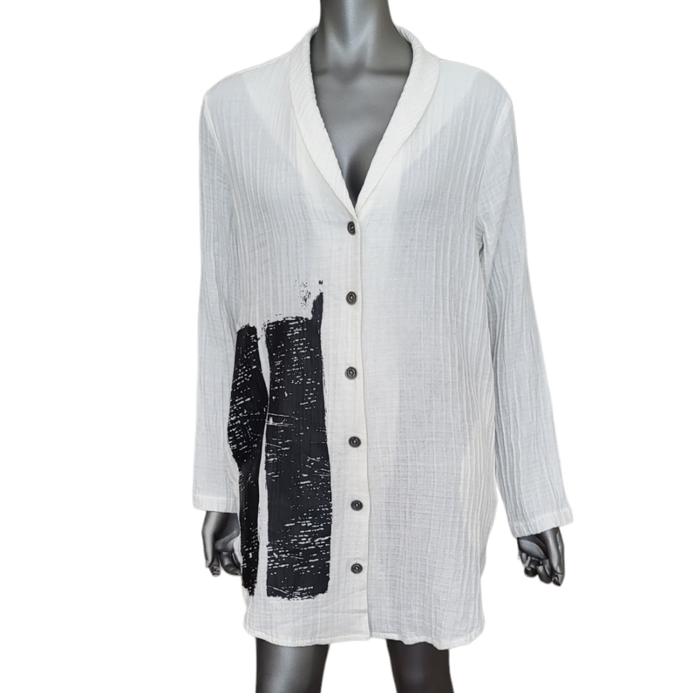 Luukaa Lightweight Button Down Jacket/Top - image 1